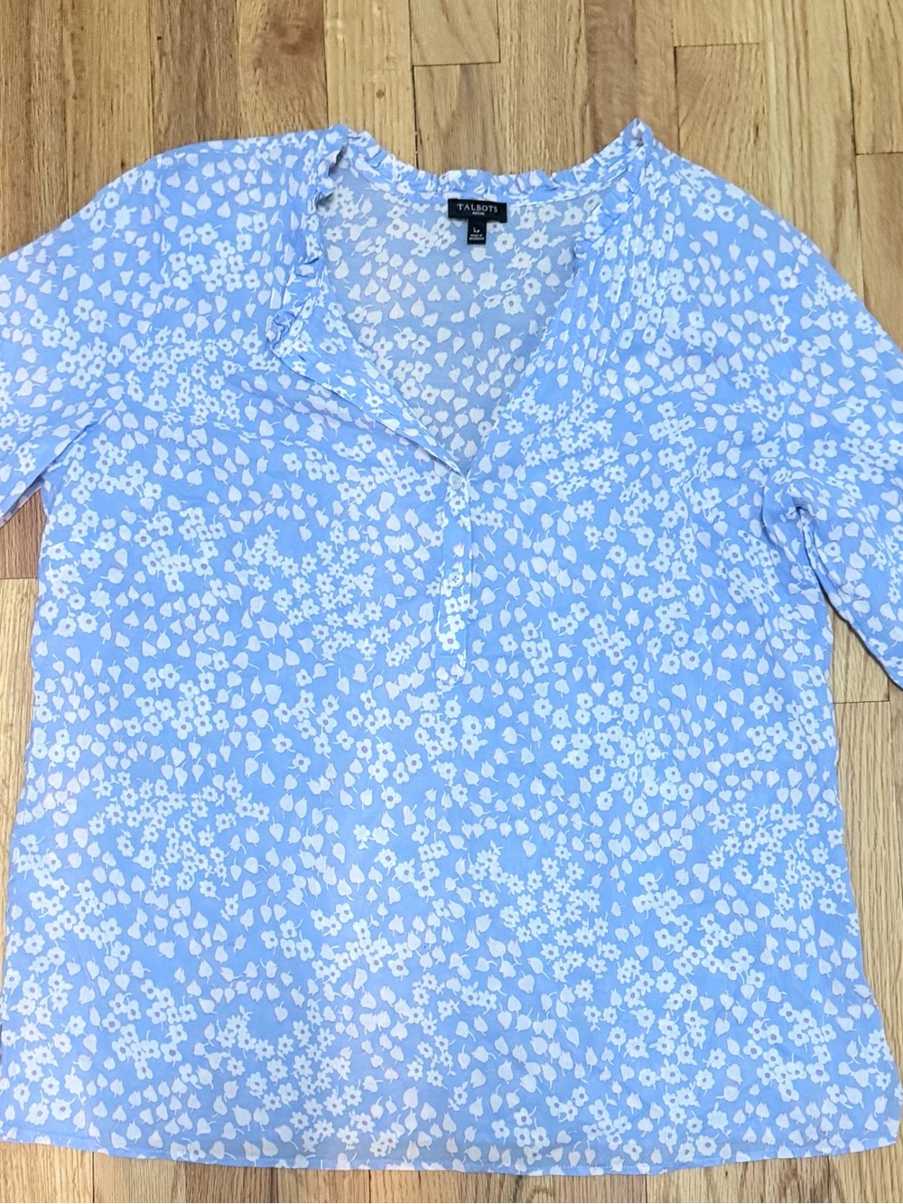 Talbots Soft Floral Top – Short Sleeve - LP